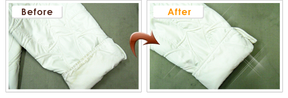 白のダウンジャケット